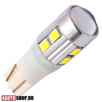   Светодиодная автолампа W5W 8 LED SMD5630 + линза 1 CREE (2шт.)